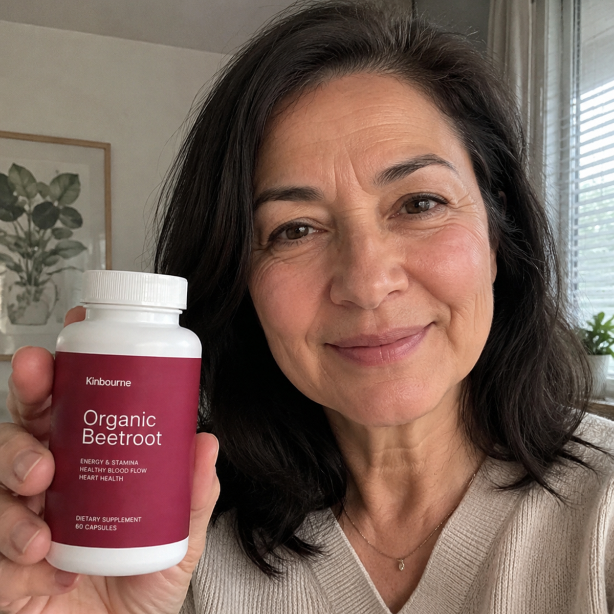 Woman over 50 taking blood pressure support seriously