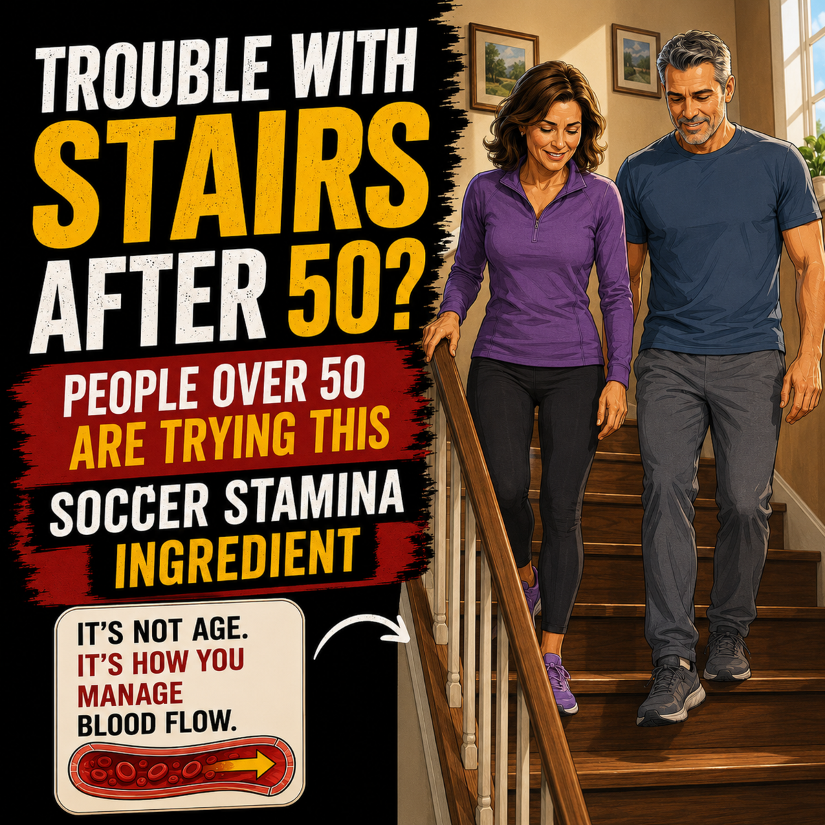 Adults over 50 walking down stairs with steady legs