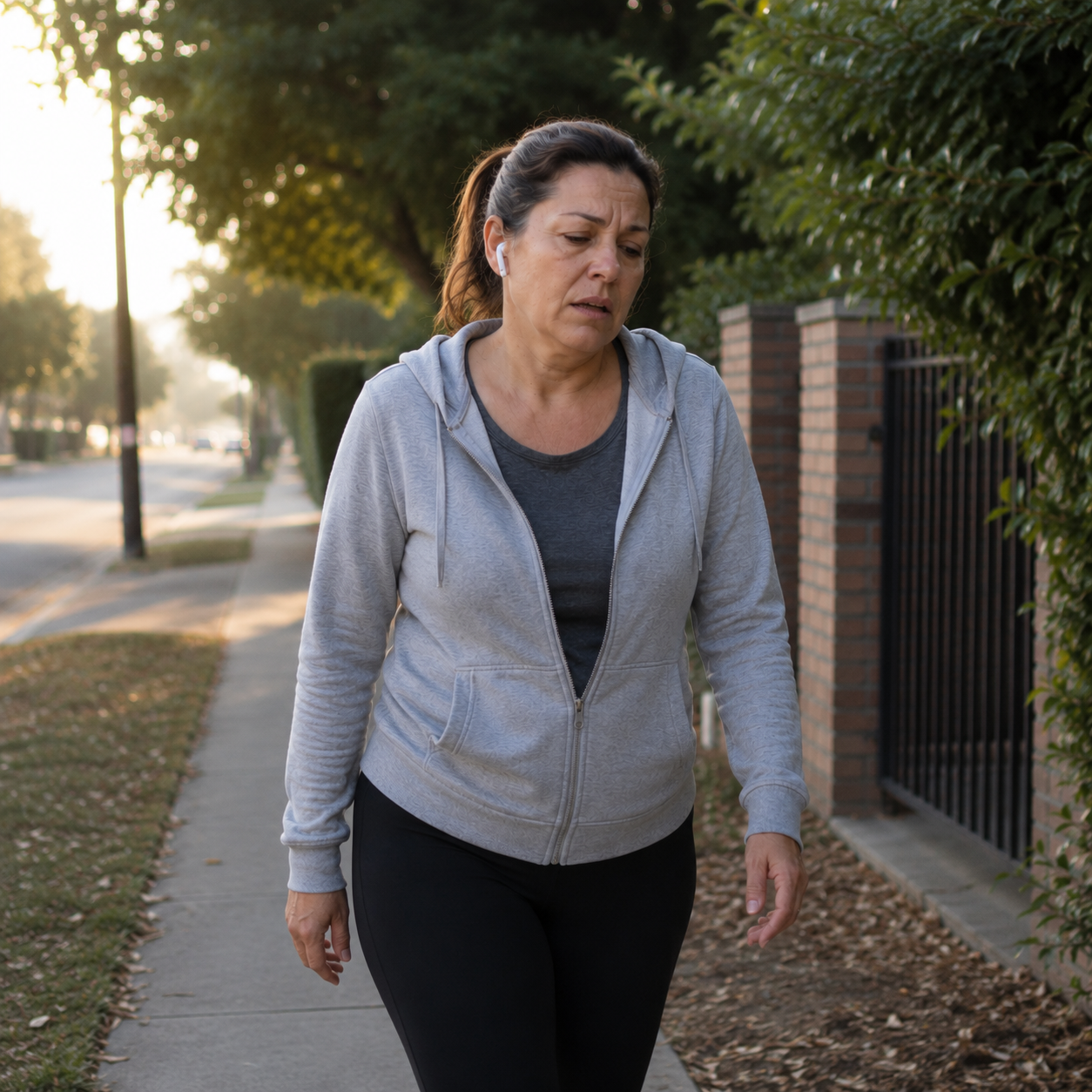 Woman over 50 thinking about her blood pressure and circulation routine
